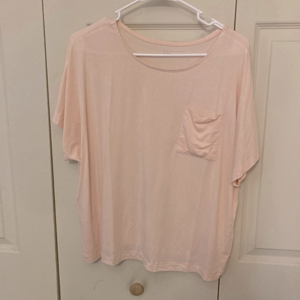 Bamboo silk pink sleep top